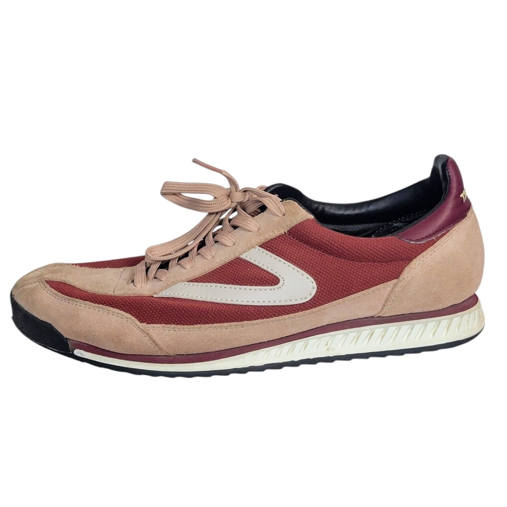 Womens Tretorn Rawlins 2.0 pink maroon suede sneakers size 10